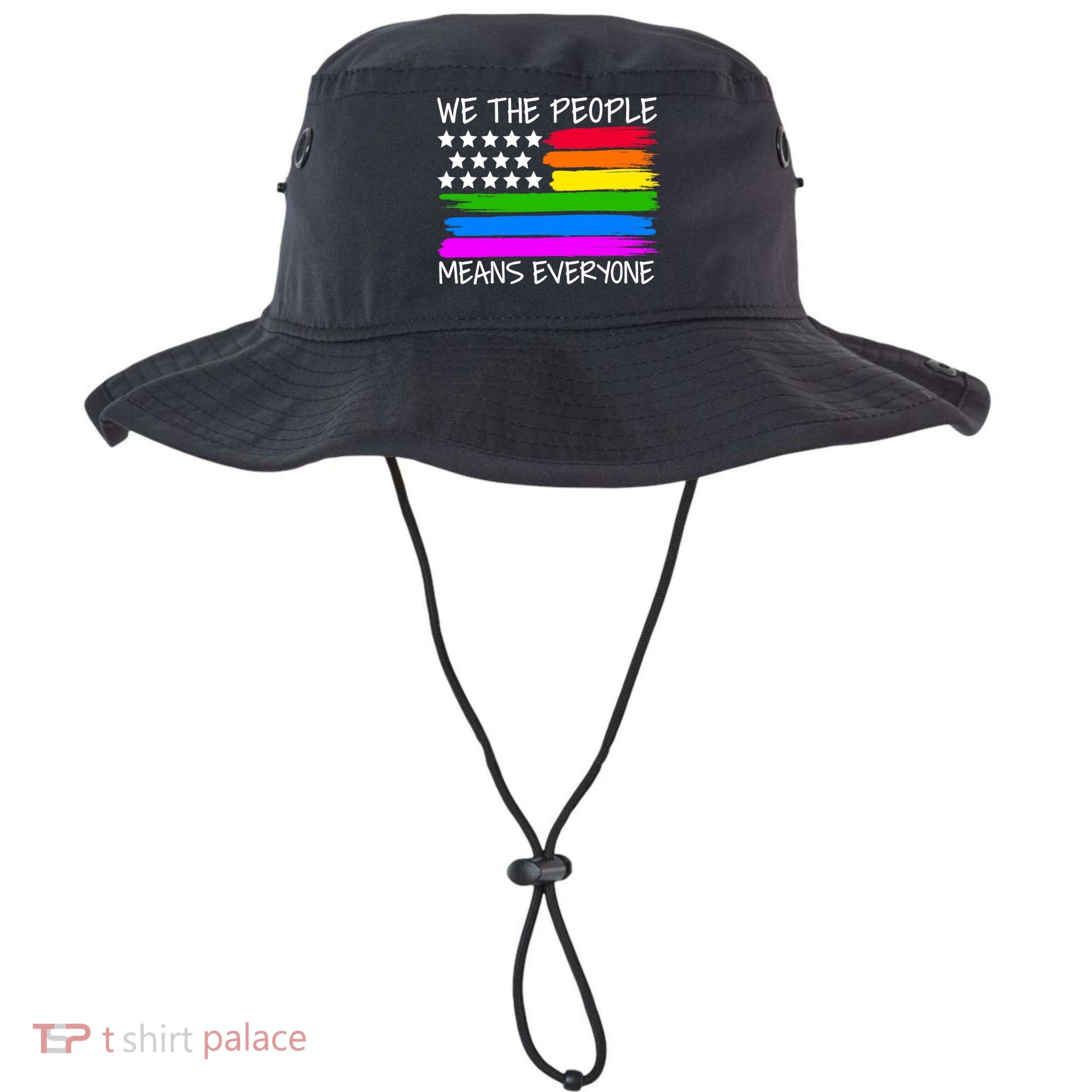 We The People Means Everyone Rainbow LGBT Flag Bucket Hat