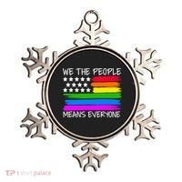 We The People Means Everyone Rainbow LGBT Flag Ornament thumb 0