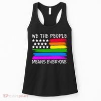 We The People Means Everyone Rainbow LGBT Flag Women's Tank Top thumb 0