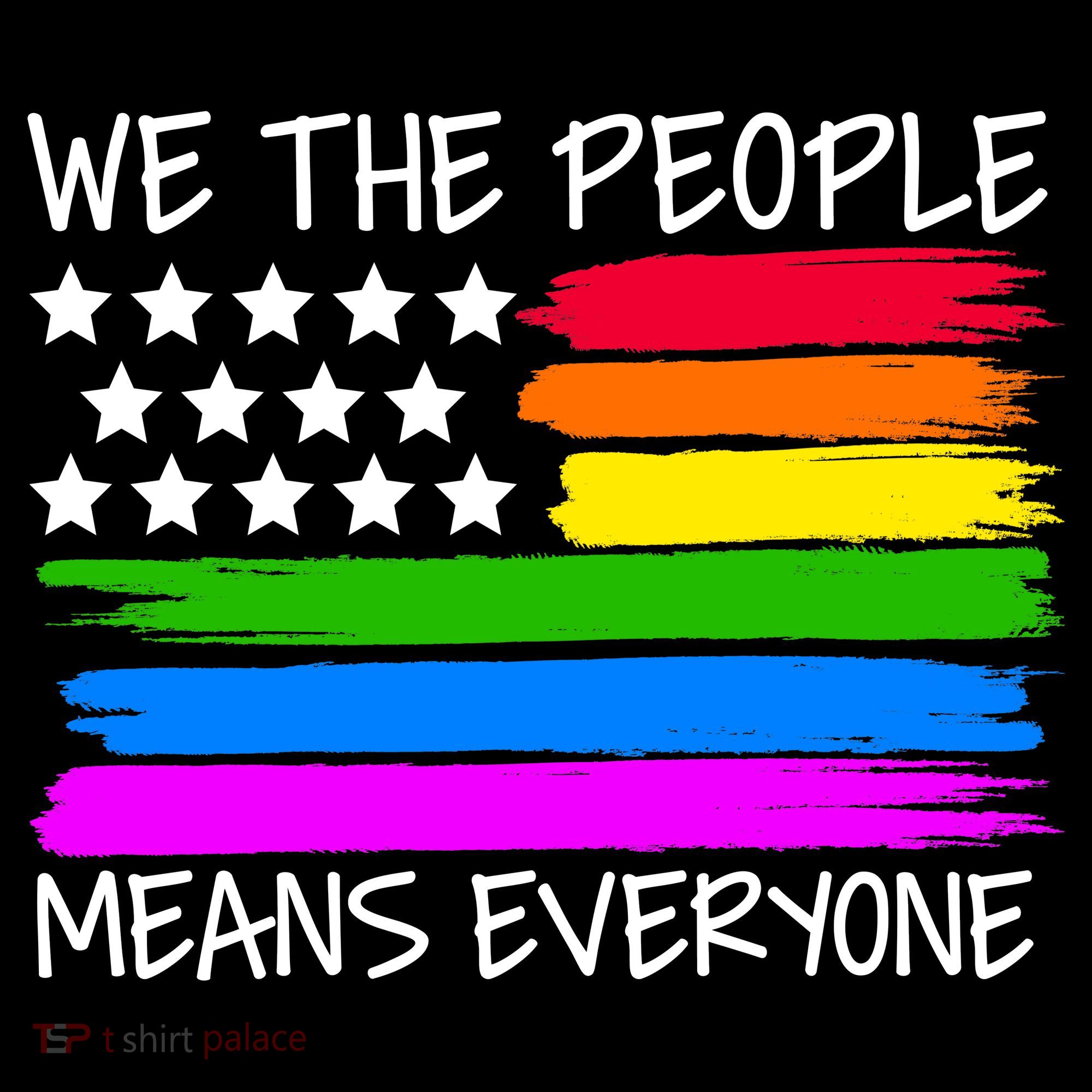 We The People Means Everyone Rainbow LGBT Flag Baby Bodysuit