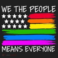 We The People Means Everyone Rainbow LGBT Flag Hat thumb 2