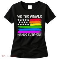 We The People Means Everyone Rainbow LGBT Flag Women's T-Shirt thumb 0