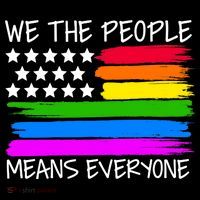 We The People Means Everyone Rainbow LGBT Flag Women's T-Shirt thumb 6