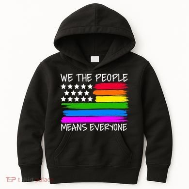 We The People Means Everyone Rainbow LGBT Flag Kids Hoodie