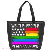We The People Means Everyone Rainbow LGBT Flag Tote Bag thumb 0