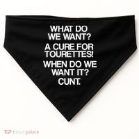 We Want A Cure For Tourettes USA-Made Doggie Bandana thumb 0