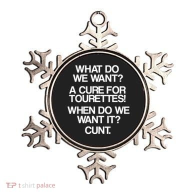 We Want A Cure For Tourettes Ornament