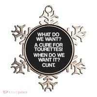 We Want A Cure For Tourettes Ornament thumb 0