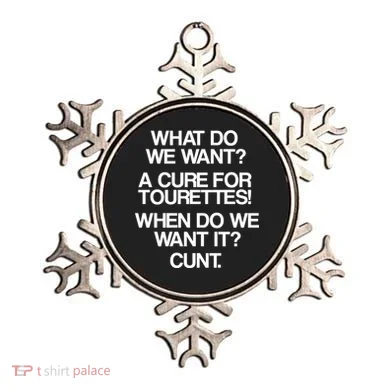 We Want A Cure For Tourettes Ornament