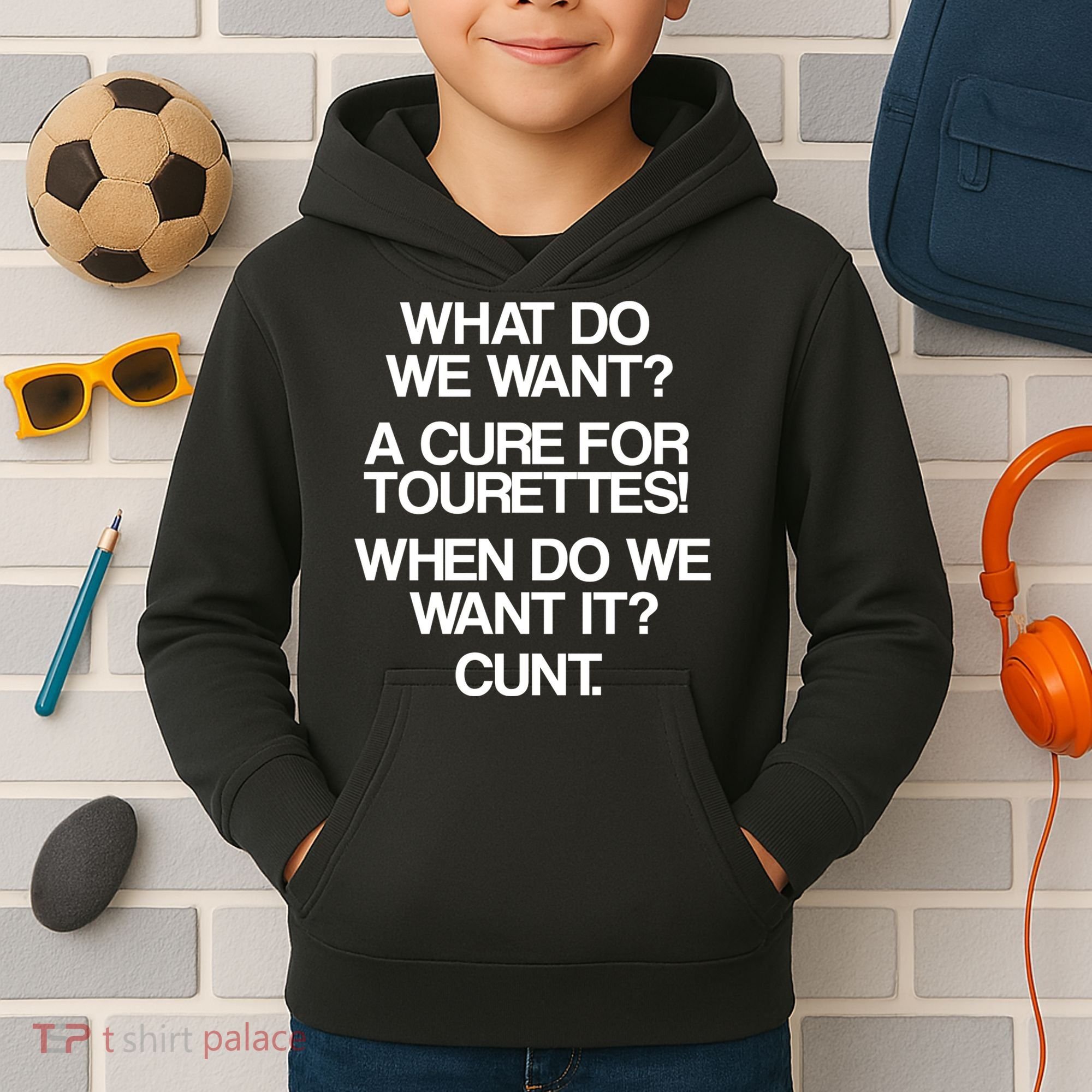We Want A Cure For Tourettes Kids Hoodie