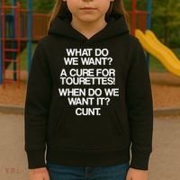 We Want A Cure For Tourettes Kids Hoodie thumb 3