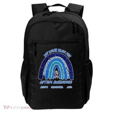 We War Blue For Autism Awareness Accept Understand Love Backpack