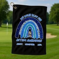 We War Blue For Autism Awareness Accept Understand Love Golf Towel thumb 1