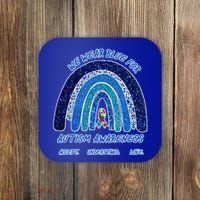 We War Blue For Autism Awareness Accept Understand Love Coaster thumb 0