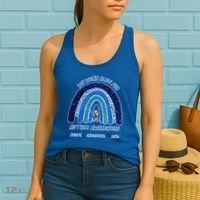 We War Blue For Autism Awareness Accept Understand Love Women's Tank Top thumb 2