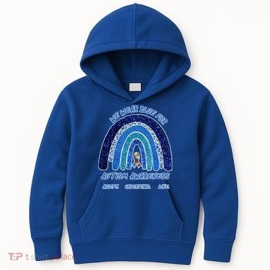 We War Blue For Autism Awareness Accept Understand Love Kids Hoodie