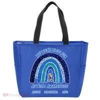 We War Blue For Autism Awareness Accept Understand Love Tote Bag thumb 0