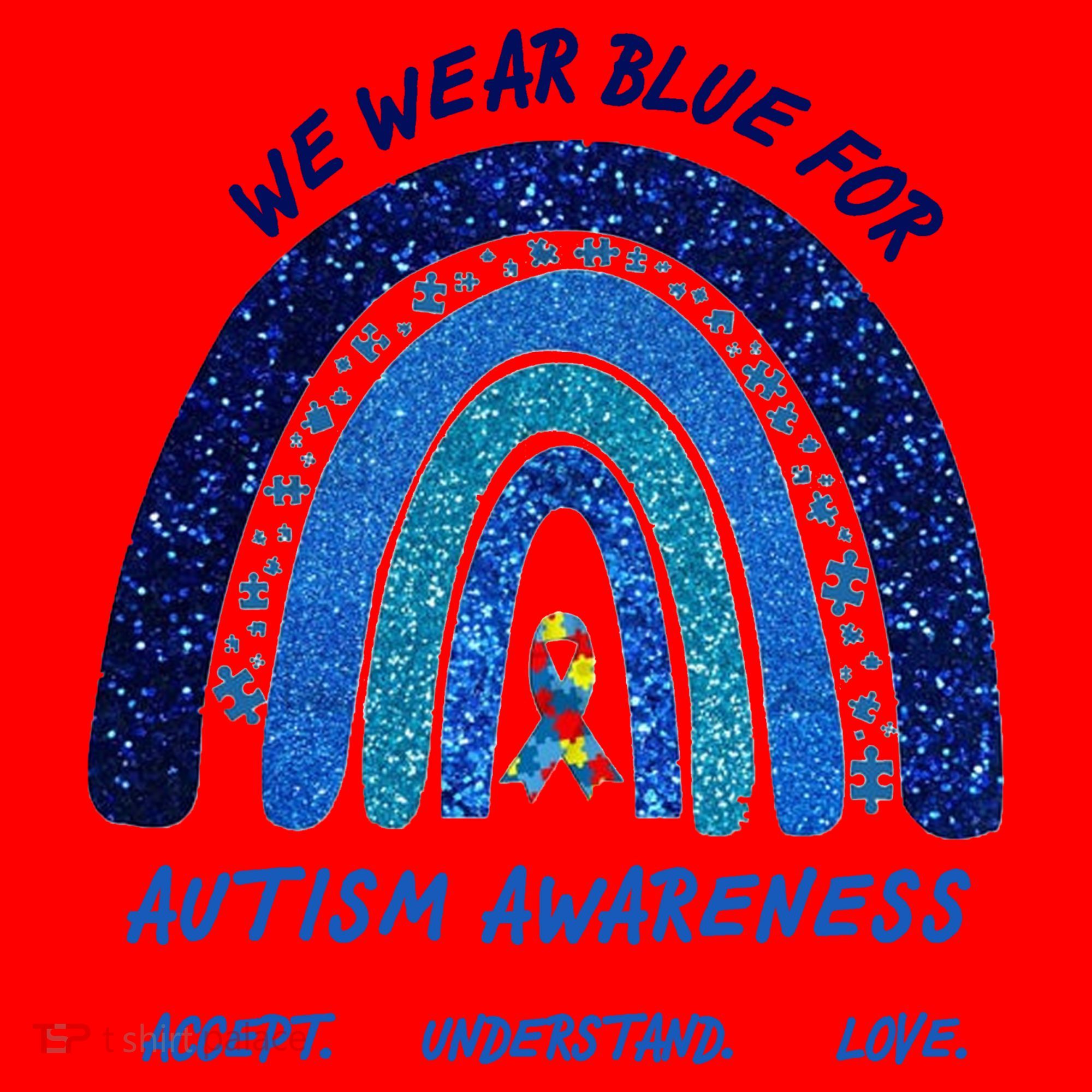 We War Blue For Autism Awareness Accept Understand Love Santa Hat
