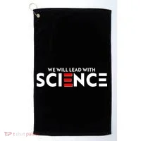 We Will Lead With SCIENCE Golf Towel thumb 0