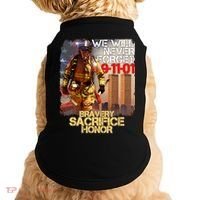 We Will Never Forget Bravery Sacrifice Honor 9-11-01 Doggie Tank thumb 0