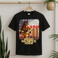 We Will Never Forget Bravery Sacrifice Honor 9-11-01 T-Shirt thumb 2