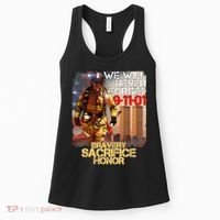 We Will Never Forget Bravery Sacrifice Honor 9-11-01 Women's Tank Top thumb 0