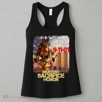 We Will Never Forget Bravery Sacrifice Honor 9-11-01 Women's Tank Top thumb 3