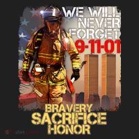 We Will Never Forget Bravery Sacrifice Honor 9-11-01 Hat thumb 2