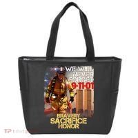 We Will Never Forget Bravery Sacrifice Honor 9-11-01 Tote Bag thumb 0