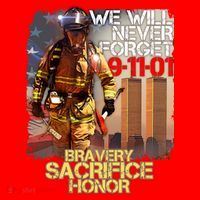 We Will Never Forget Bravery Sacrifice Honor 9-11-01 Santa Hat thumb 1