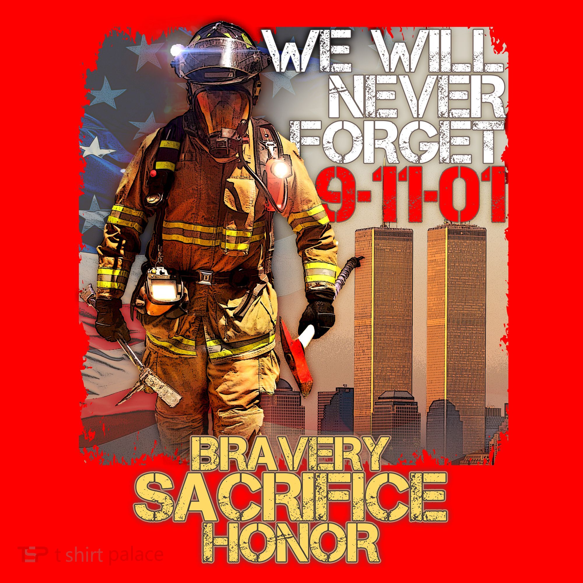 We Will Never Forget Bravery Sacrifice Honor 9-11-01 Santa Hat