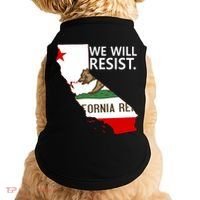 We Will Resist. California Flag Resistance Anti Trump Doggie Tank thumb 0