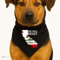 We Will Resist. California Flag Resistance Anti Trump USA-Made Doggie Bandana thumb 1