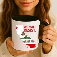 We Will Resist. California Flag Resistance Anti Trump Coffee Mug thumb 3