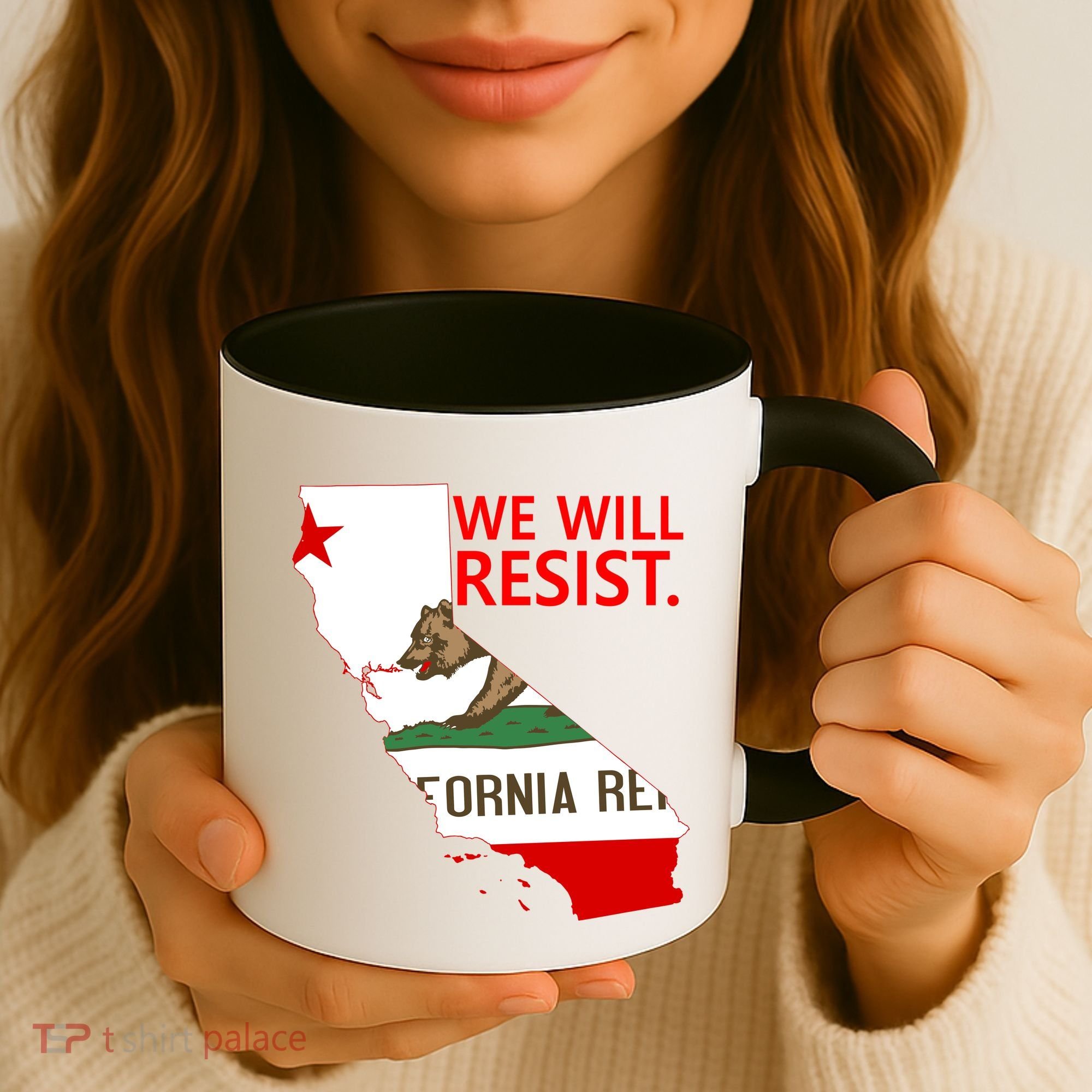 We Will Resist. California Flag Resistance Anti Trump Coffee Mug