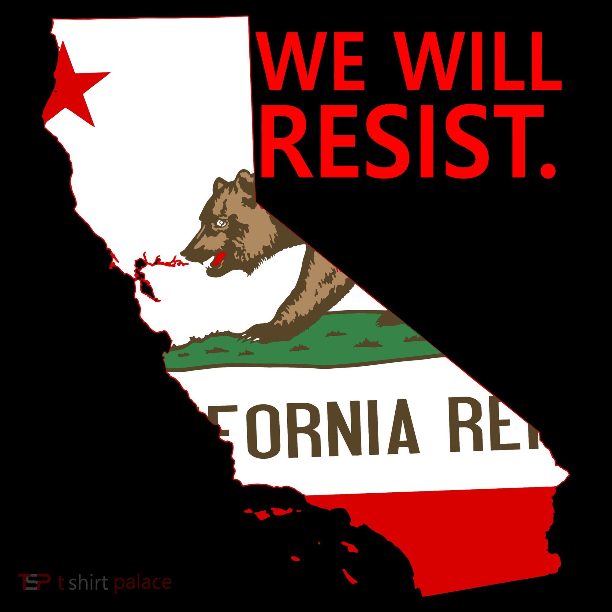 We Will Resist. California Flag Resistance Anti Trump Coffee Mug