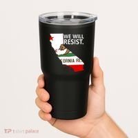 We Will Resist. California Flag Resistance Anti Trump Tumbler thumb 2
