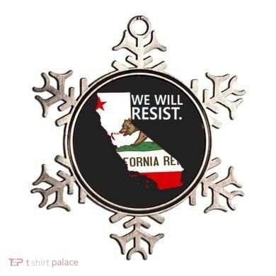We Will Resist. California Flag Resistance Anti Trump Ornament