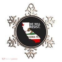 We Will Resist. California Flag Resistance Anti Trump Ornament thumb 0