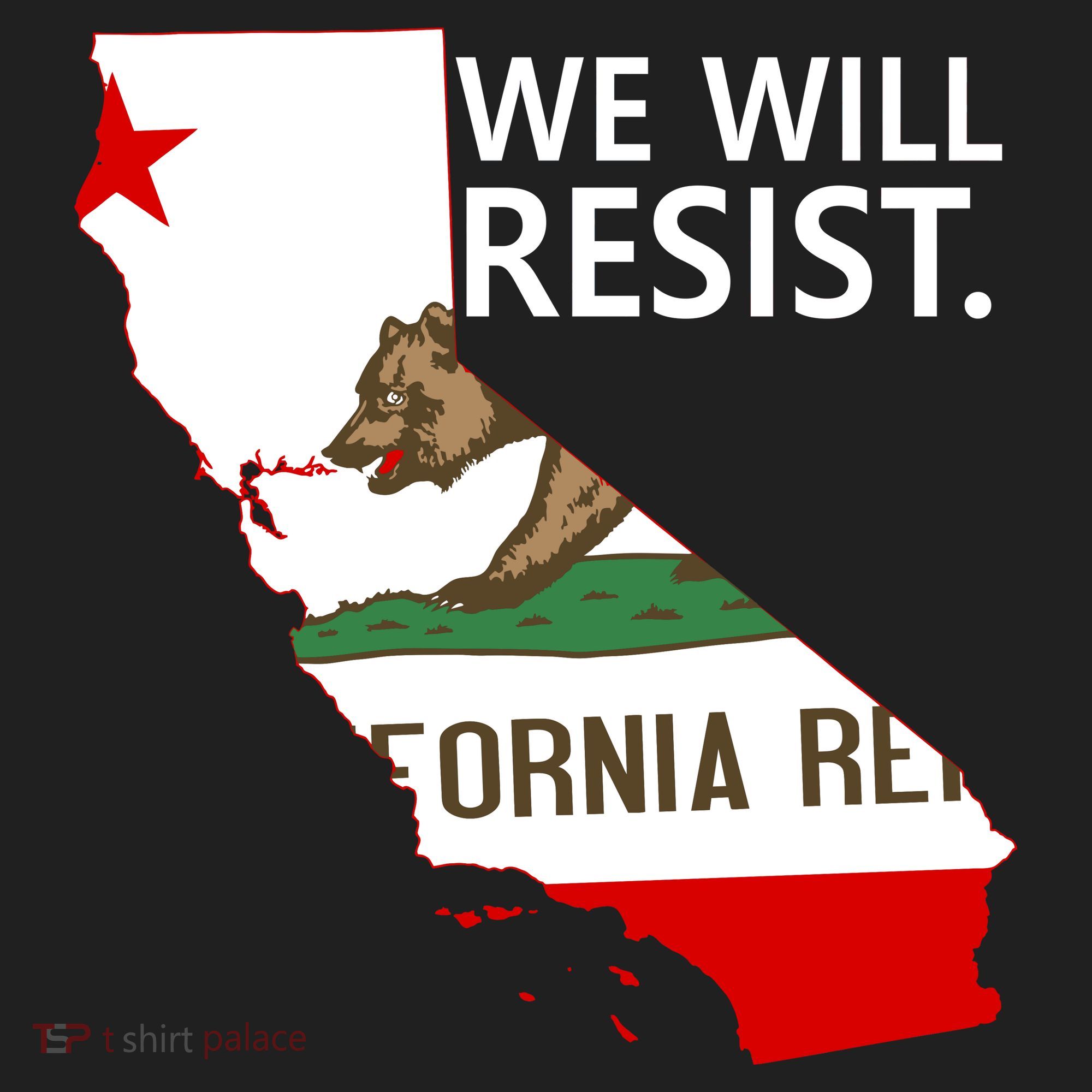 We Will Resist. California Flag Resistance Anti Trump Hat