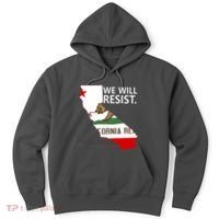 We Will Resist. California Flag Resistance Anti Trump Hoodie thumb 0