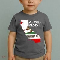 We Will Resist. California Flag Resistance Anti Trump Toddler T-Shirt thumb 2