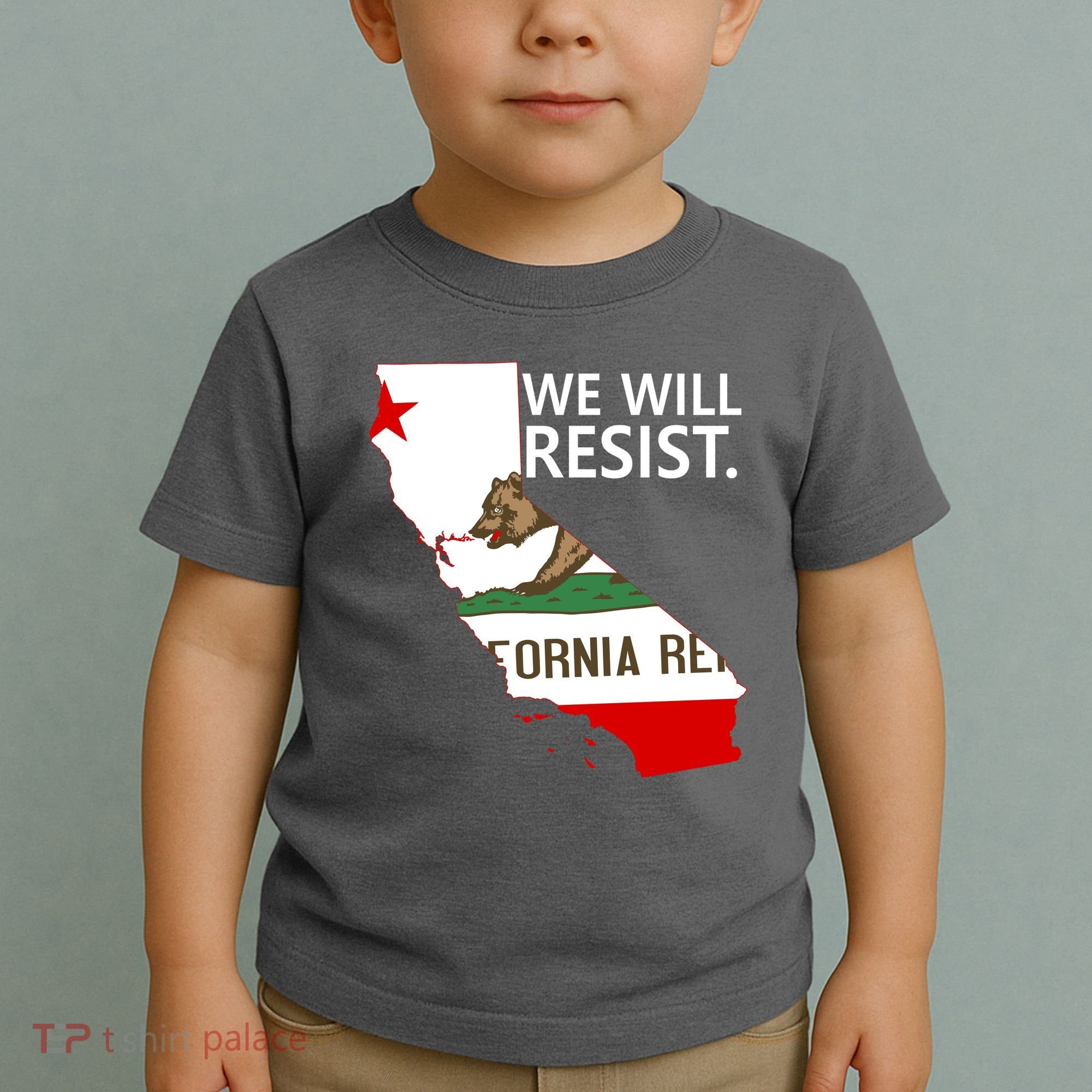 We Will Resist. California Flag Resistance Anti Trump Toddler T-Shirt