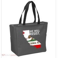 We Will Resist. California Flag Resistance Anti Trump Tote Bag thumb 2