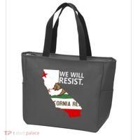 We Will Resist. California Flag Resistance Anti Trump Tote Bag thumb 3
