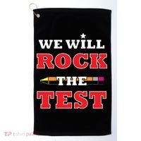 We Will Rock The Test Golf Towel thumb 0