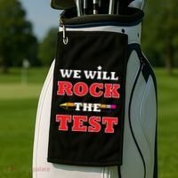 We Will Rock The Test Golf Towel thumb 2