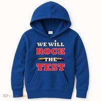 We Will Rock The Test Kids Hoodie thumb 0