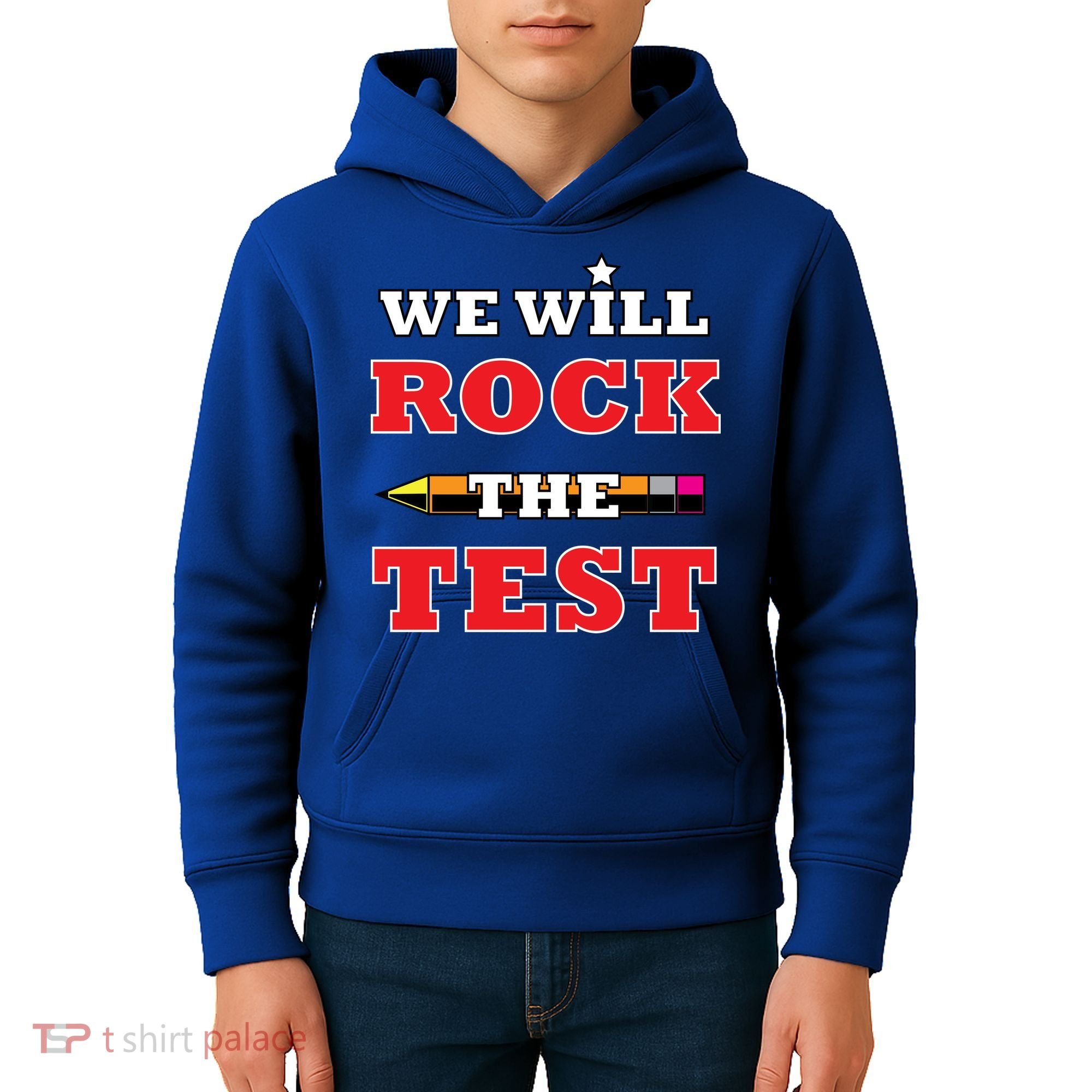 We Will Rock The Test Kids Hoodie