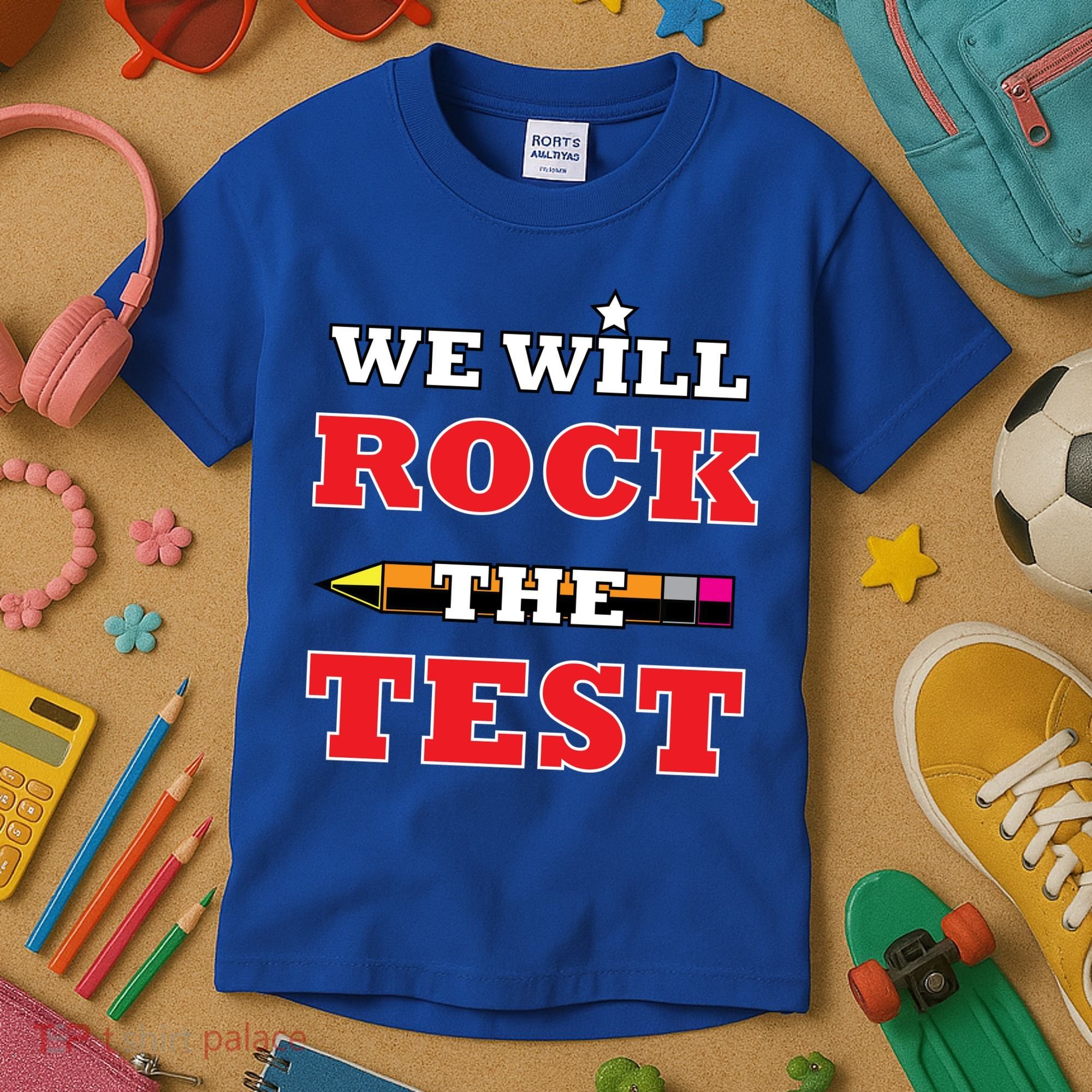 We Will Rock The Test Kids T-Shirt